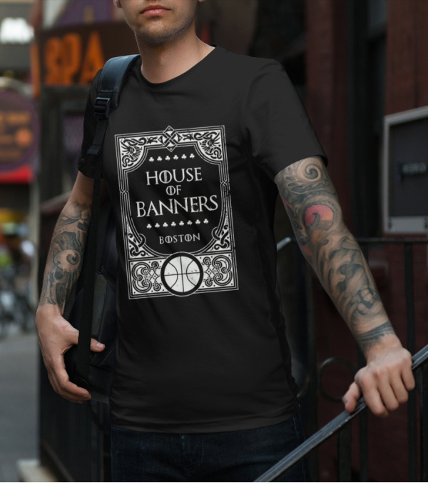 Boston House Of Banners Basketball Emblem T-Shirt