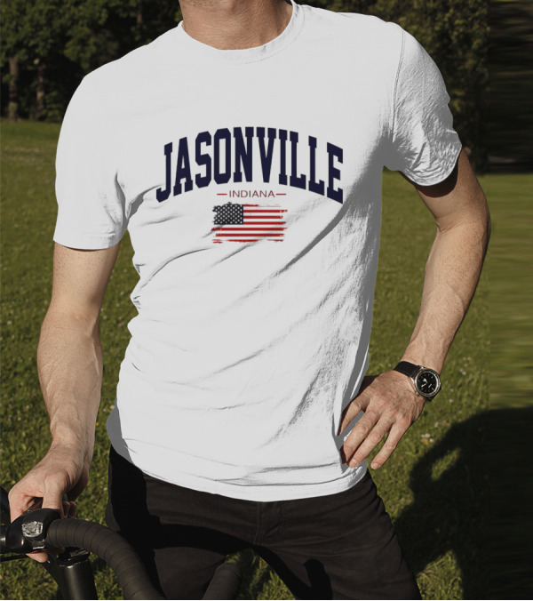 Jasonville Indiana USA Flag T-Shirt