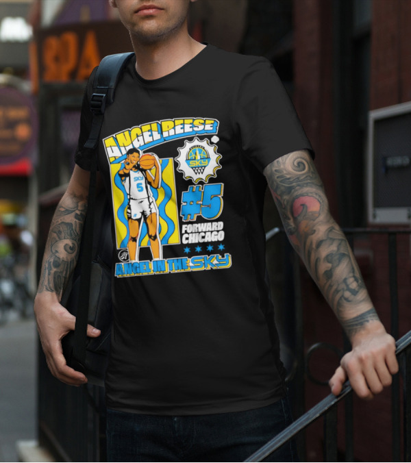 Angel Reese #5 Forward Chicago Sky Angel In The Sky T-Shirt