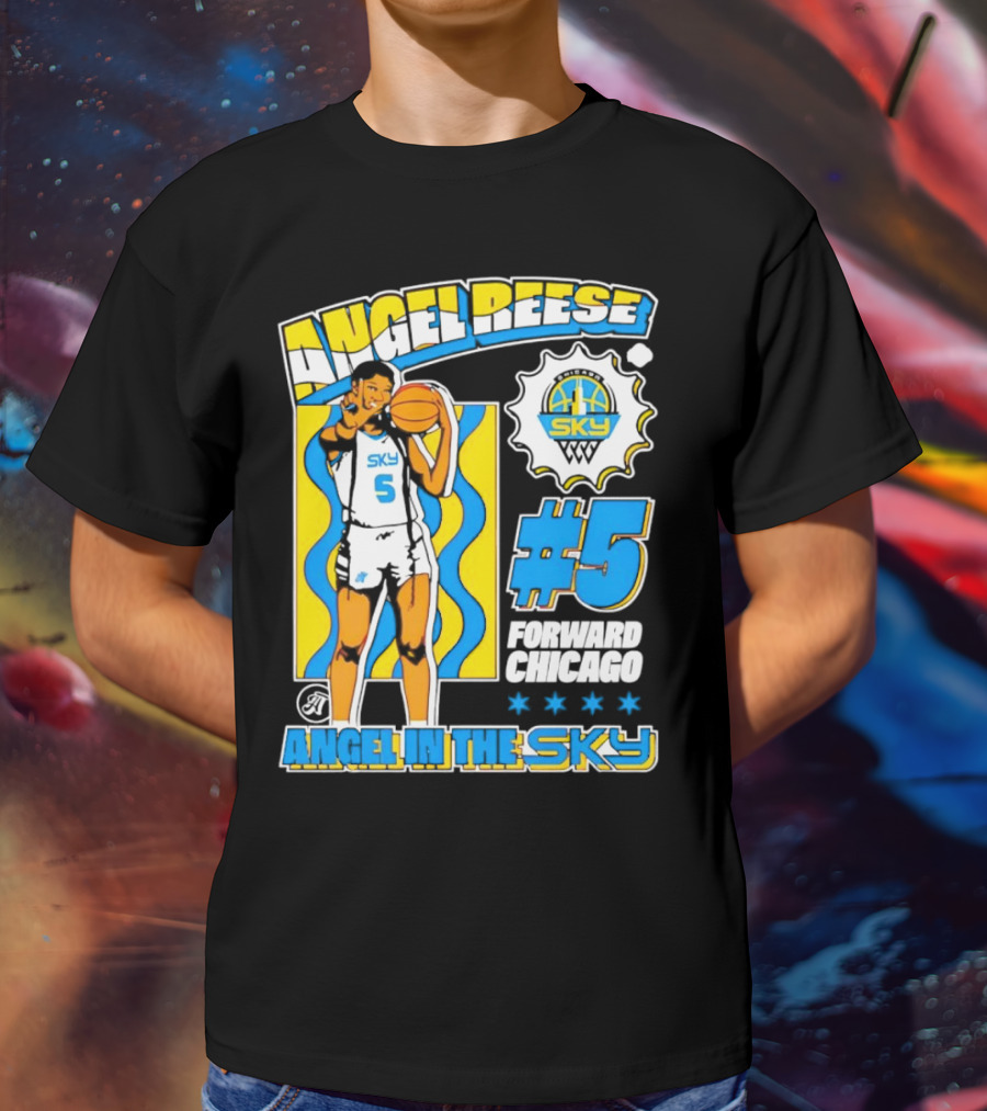 Angel Reese #5 Forward Chicago Sky Angel In The Sky T-Shirt