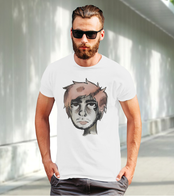 Lil Peep Teen Romance Anime Style Pink Hair T-Shirt