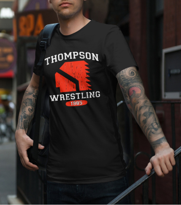 Thompson Wrestling 1985 Red Spartan T-Shirt