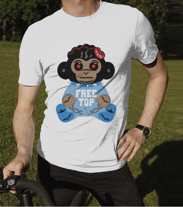 Never Broke Again Free Top Baby Monkey Character Chains T-Shirt