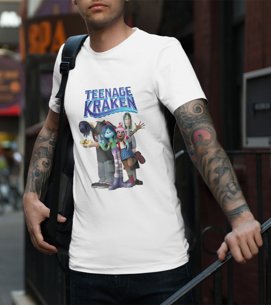Teenage Kraken Animated Characters Ensemble T-Shirt