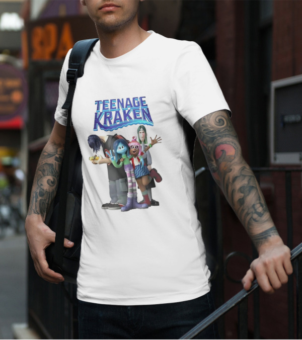 Teenage Kraken Animated Characters Ensemble T-Shirt