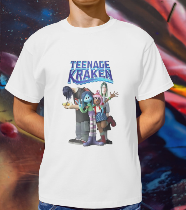 Teenage Kraken Animated Characters Ensemble T-Shirt