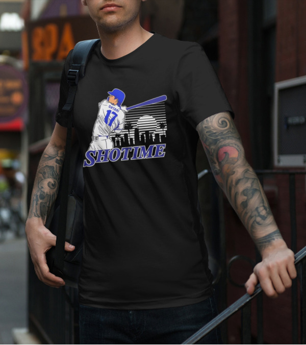 Ohtani 17 Shotime Skyline Baseball Player Dodgers Los Angeles T-Shirt