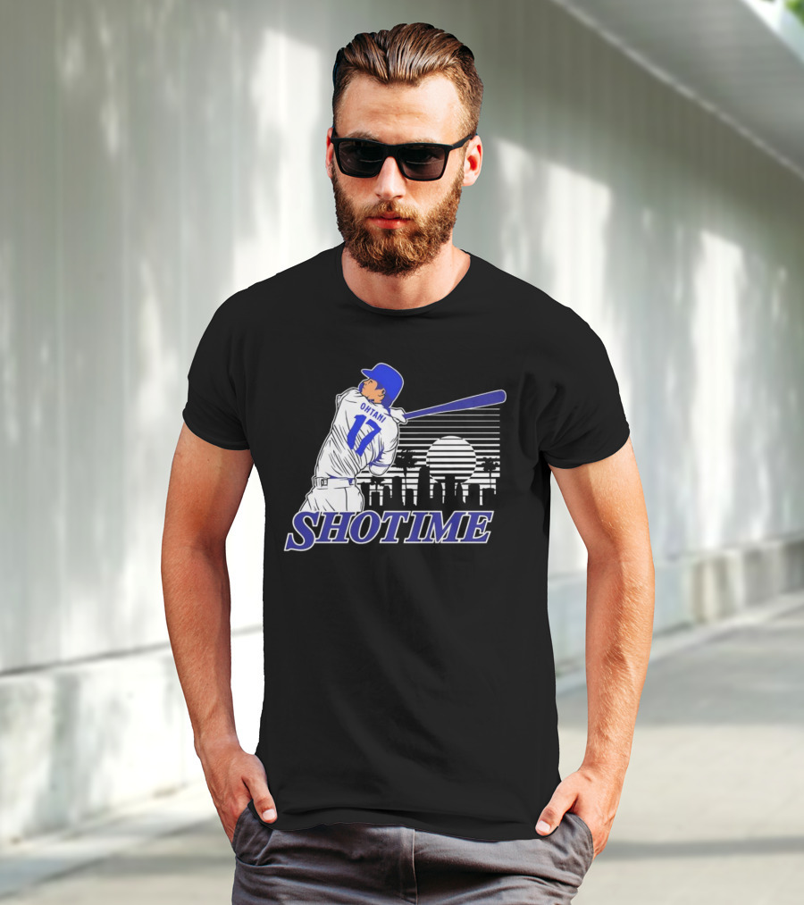 Ohtani 17 Shotime Skyline Baseball Player Dodgers Los Angeles T-Shirt