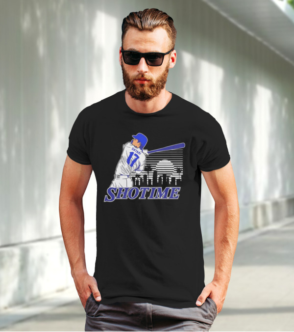 Ohtani 17 Shotime Skyline Baseball Player Dodgers Los Angeles T-Shirt