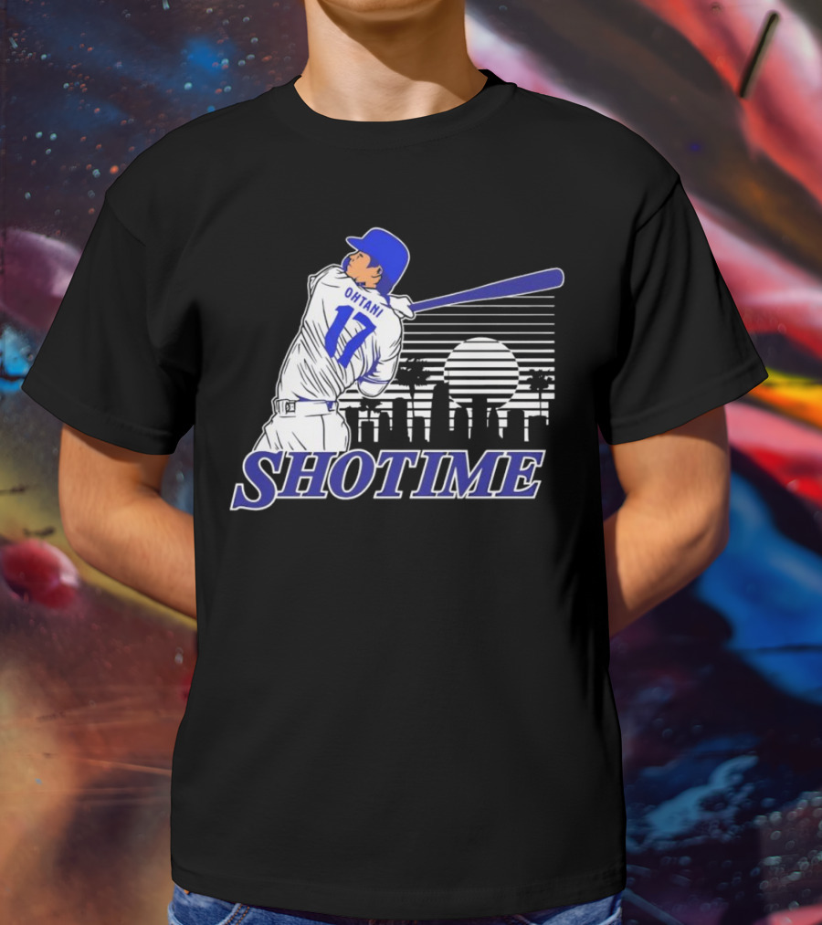 Ohtani 17 Shotime Skyline Baseball Player Dodgers Los Angeles T-Shirt