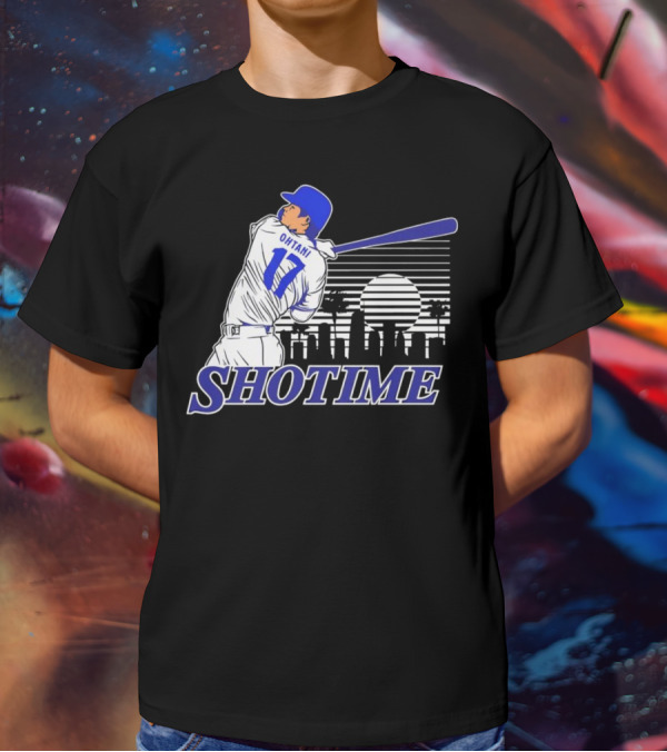 Ohtani 17 Shotime Skyline Baseball Player Dodgers Los Angeles T-Shirt