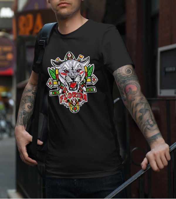 Florida Panthers Juneteenth African Tribal Emblem T-Shirt
