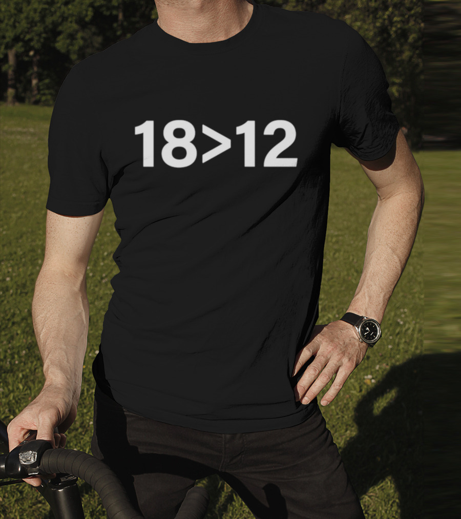 18 Greater Than 12 Mike Zarren Wearing 18 Bigger T-Shirt