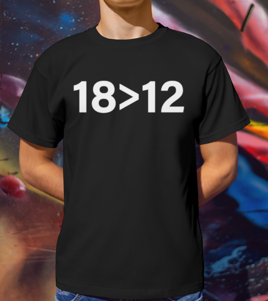 18 Greater Than 12 Mike Zarren Wearing 18 Bigger T-Shirt