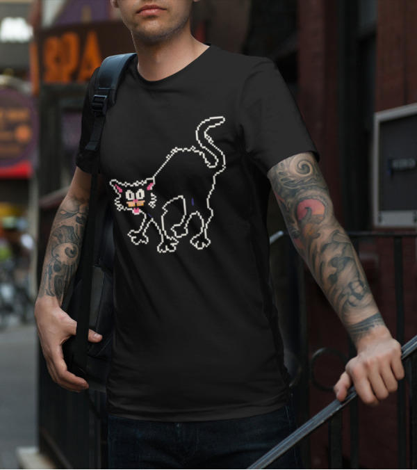 The Tom Ward Show Tom Cat 8 Bit Retro Pixel T-Shirt