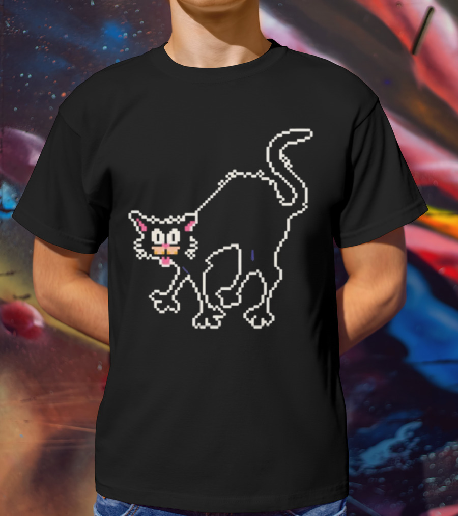 The Tom Ward Show Tom Cat 8 Bit Retro Pixel T-Shirt