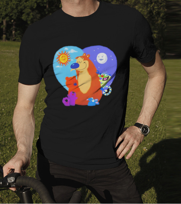 Bear In The Big Blue House Muppet History With Sun And Moon Characters T-Shirt