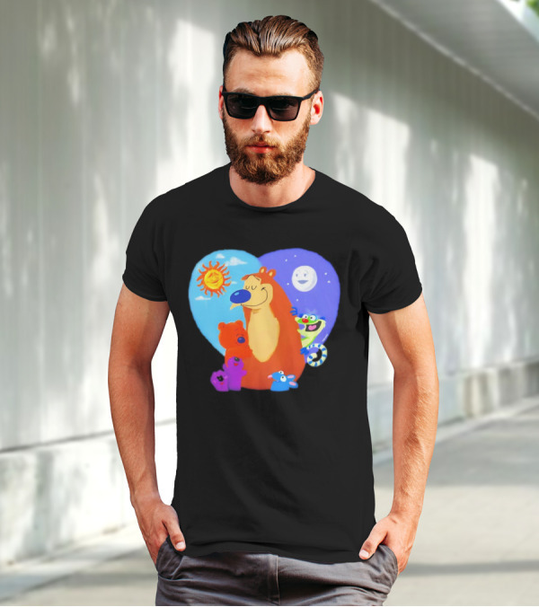 Bear In The Big Blue House Muppet History With Sun And Moon Characters T-Shirt