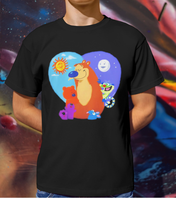 Bear In The Big Blue House Muppet History With Sun And Moon Characters T-Shirt