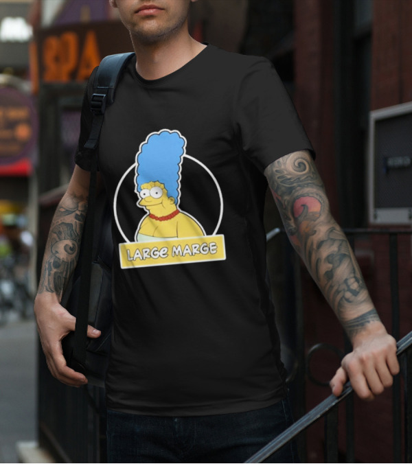 Justin Danger Nunley Large Marge Blue Hair Red Necklace Yellow Skin T-Shirt