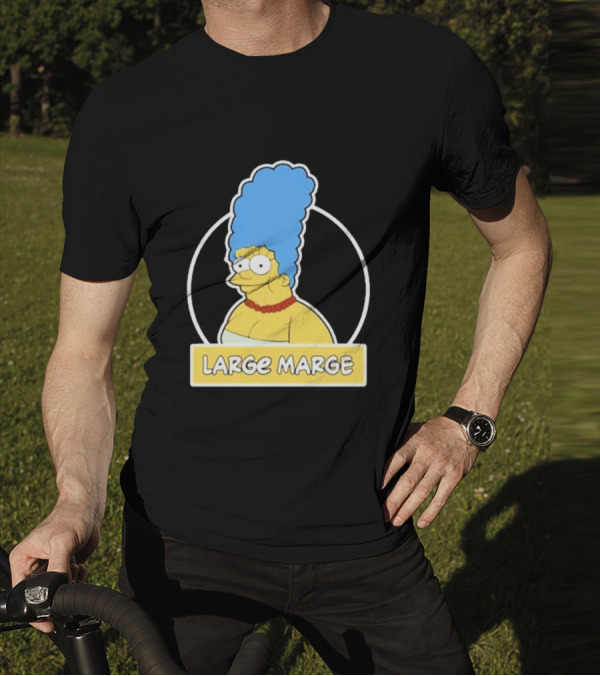 Justin Danger Nunley Large Marge Blue Hair Red Necklace Yellow Skin T-Shirt