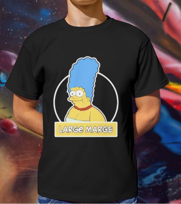 Justin Danger Nunley Large Marge Blue Hair Red Necklace Yellow Skin T-Shirt
