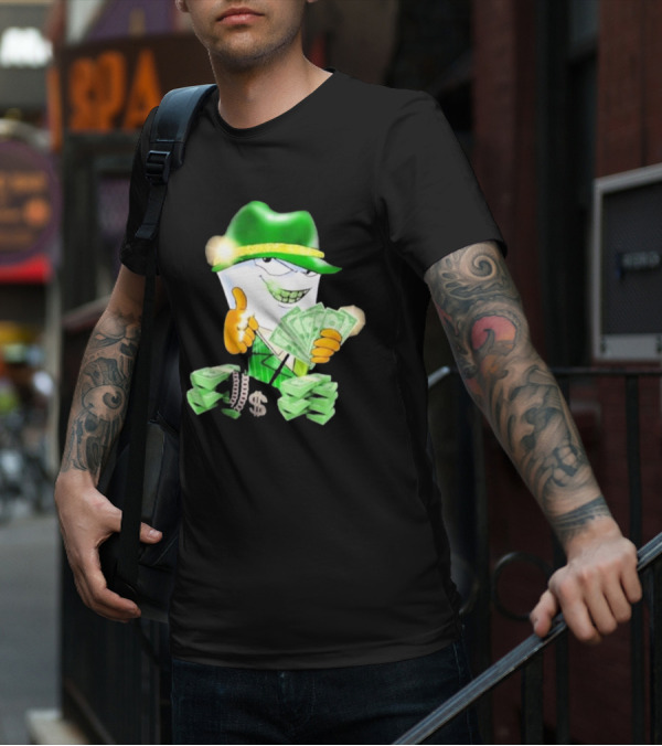 Thug Shake Money Master Shake With Cash And Green Hat T-Shirt