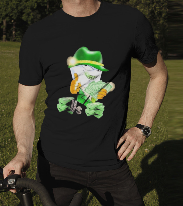 Thug Shake Money Master Shake With Cash And Green Hat T-Shirt