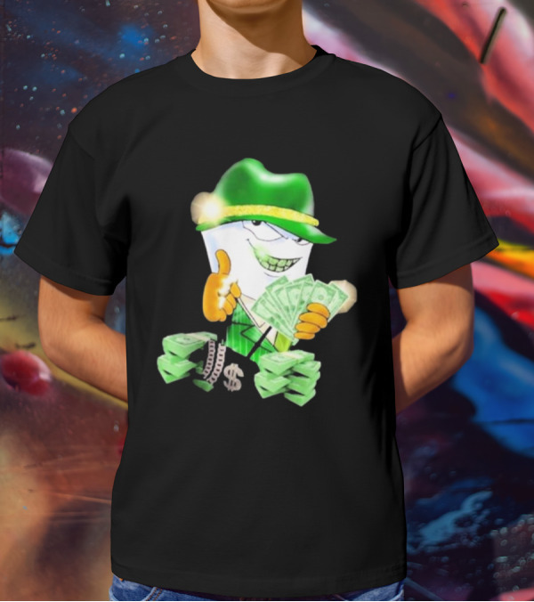 Thug Shake Money Master Shake With Cash And Green Hat T-Shirt