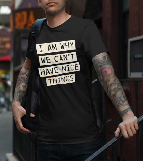 I Am Why We Can’t Have Nice Things Taylor Swift Inspired Phrase T-Shirt