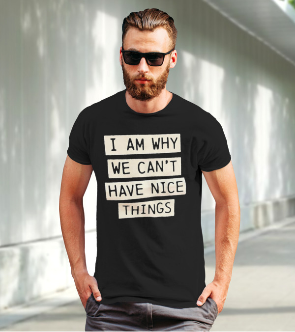I Am Why We Can’t Have Nice Things Taylor Swift Inspired Phrase T-Shirt