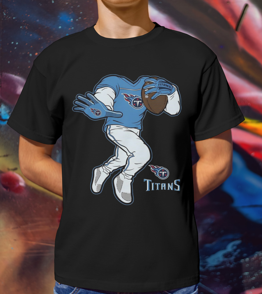 Tennessee Titans Stiff Arm Football Player T-Shirt