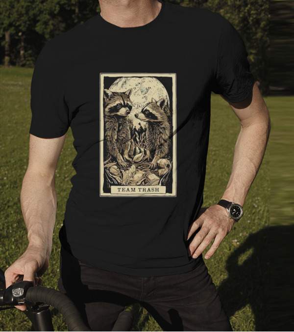 Raccoon Team Trash Tarot Card Moon T-Shirt