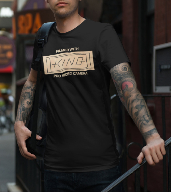 FILMED WITH KING PRO VIDEO CAMERA VINTAGE STYLE RECTANGLE T-Shirt