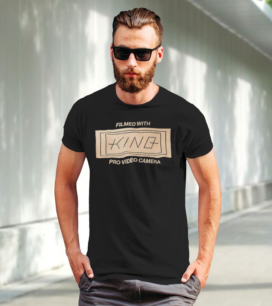 FILMED WITH KING PRO VIDEO CAMERA VINTAGE STYLE RECTANGLE T-Shirt