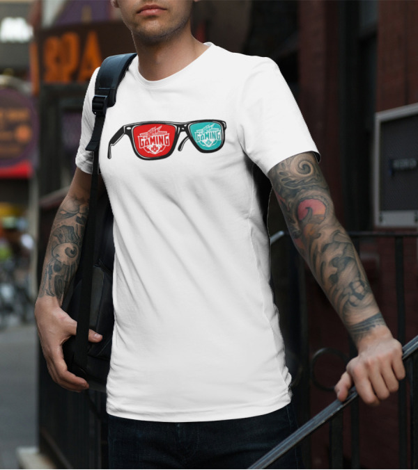 Gaming Spectacles Mtn Dew Red Blue Vibes T-Shirt
