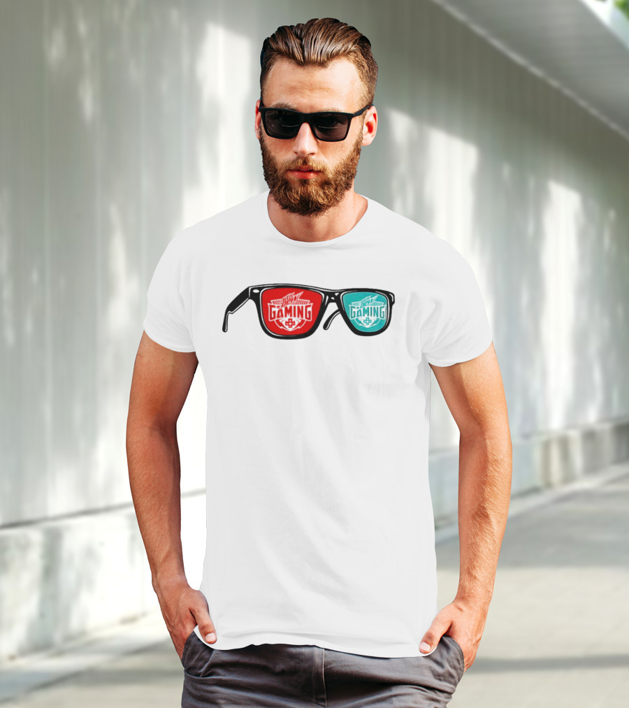 Gaming Spectacles Mtn Dew Red Blue Vibes T-Shirt