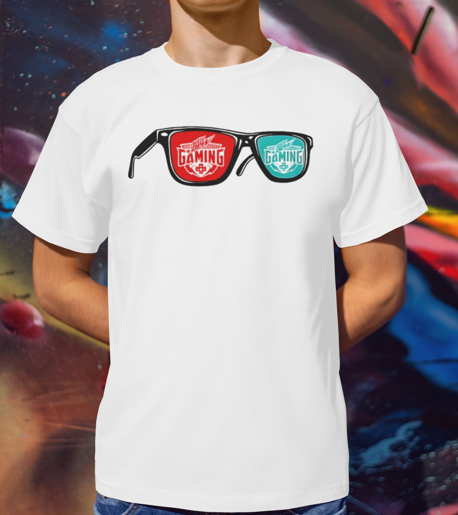 Gaming Spectacles Mtn Dew Red Blue Vibes T-Shirt