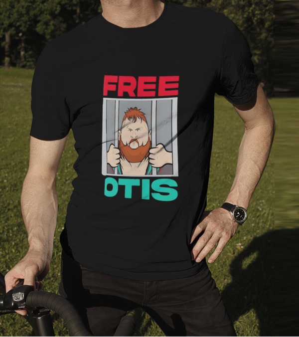 Free Otis Cartoon Nikola Bogojevic Wrestling T-Shirt