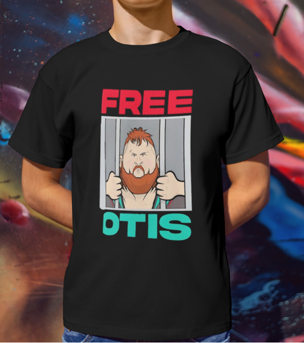 Free Otis Cartoon Nikola Bogojevic Wrestling T-Shirt