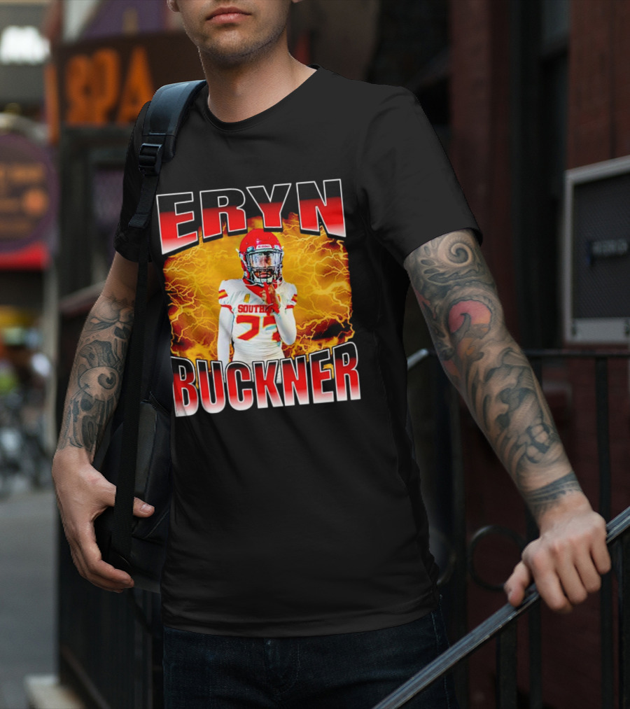 Eryn Buckner Southern Football Vintage Style With Lightning Background T-Shirt