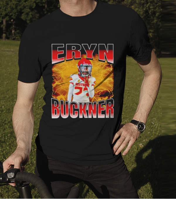 Eryn Buckner Southern Football Vintage Style With Lightning Background T-Shirt