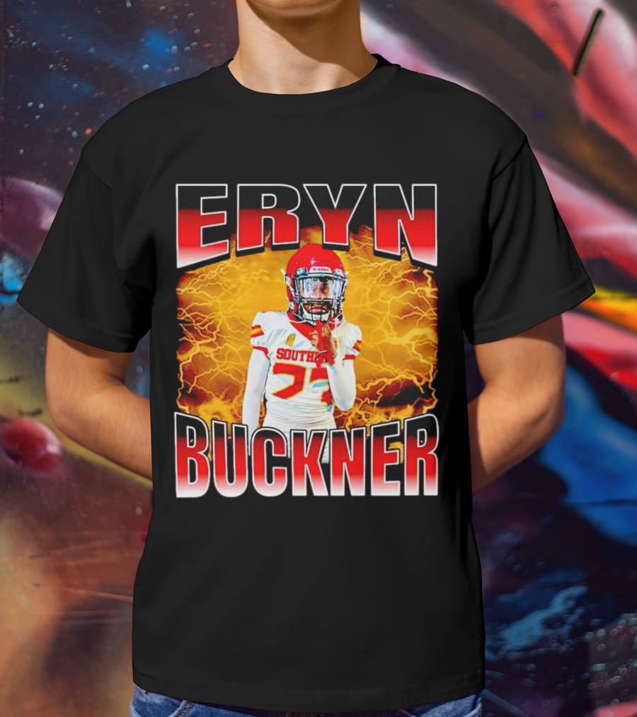 Eryn Buckner Southern Football Vintage Style With Lightning Background T-Shirt