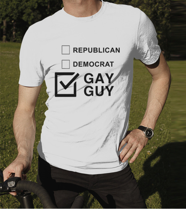 Republican Democrat Gay Guy Checkboxes T-Shirt