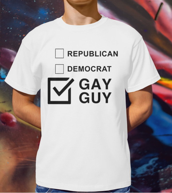Republican Democrat Gay Guy Checkboxes T-Shirt