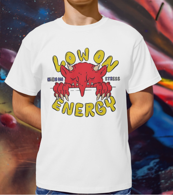 Low On Energy High On Stress Red Demon T-Shirt