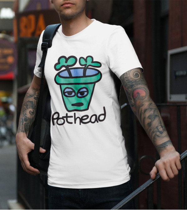 For The Homies Pothead Plant Cartoon T-Shirt