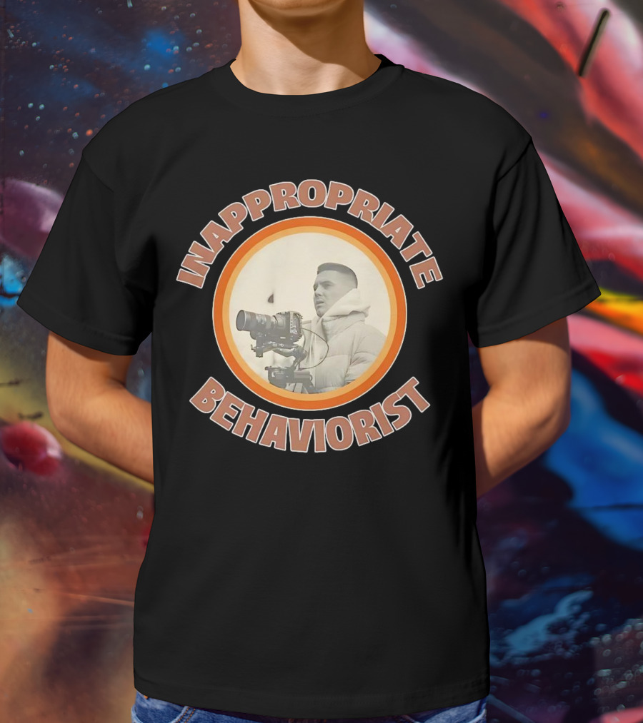 Inappropriate Behaviorist Vintage Camera Circle T-Shirt