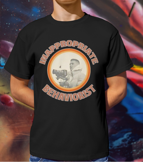 Inappropriate Behaviorist Vintage Camera Circle T-Shirt