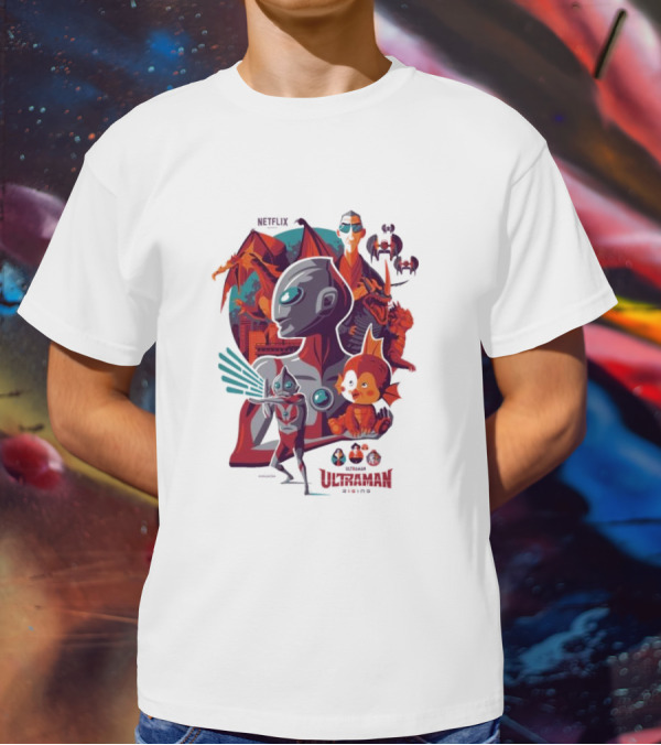 Netflix Ultraman Rising Cartoon Kaiju Characters T-Shirt